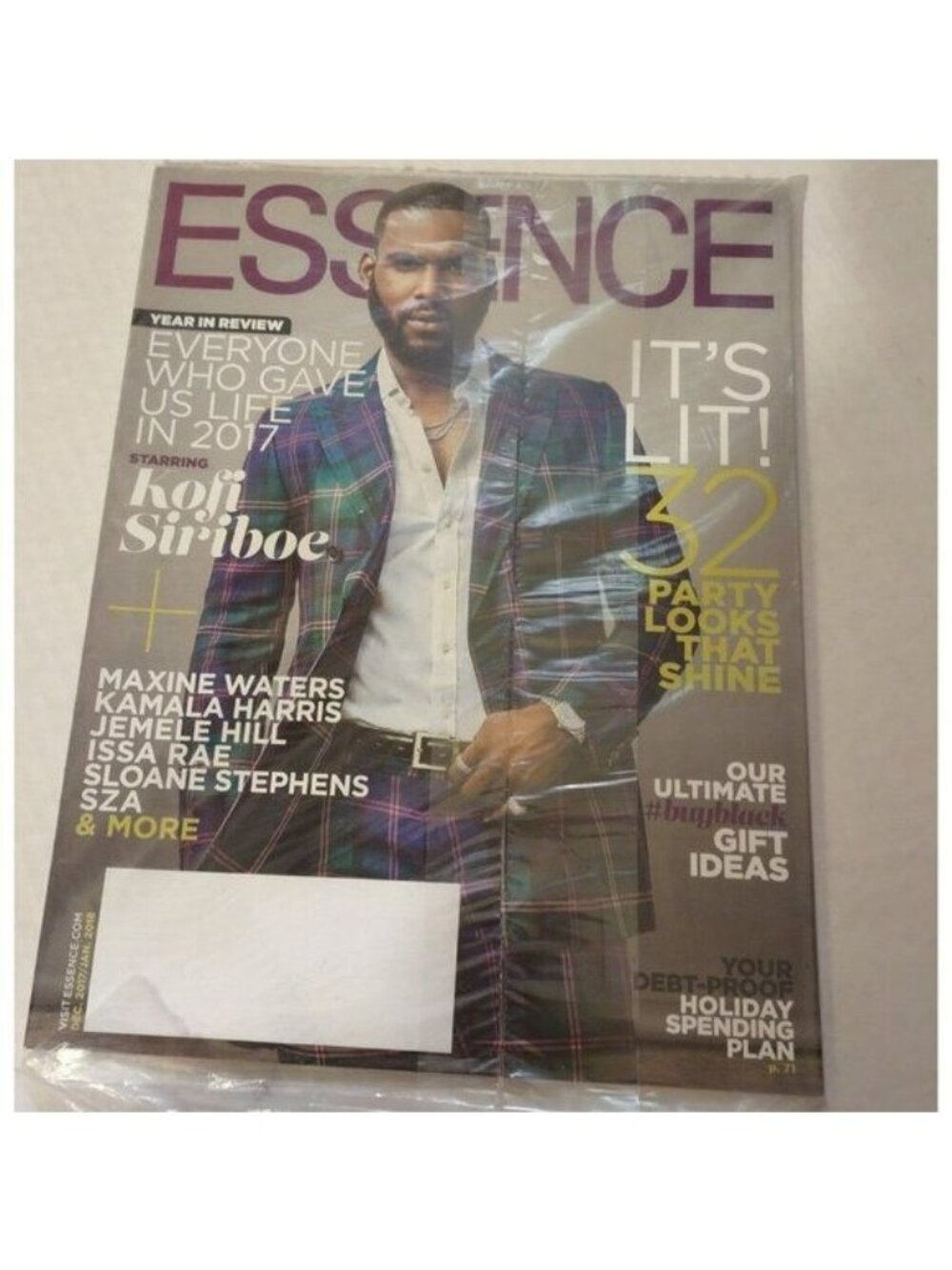 ESSENCE MAGAZINE-DEC. 2017/JAN. 2018-KOFI SIRIBOE-VINTAGE-NEW-SEALED